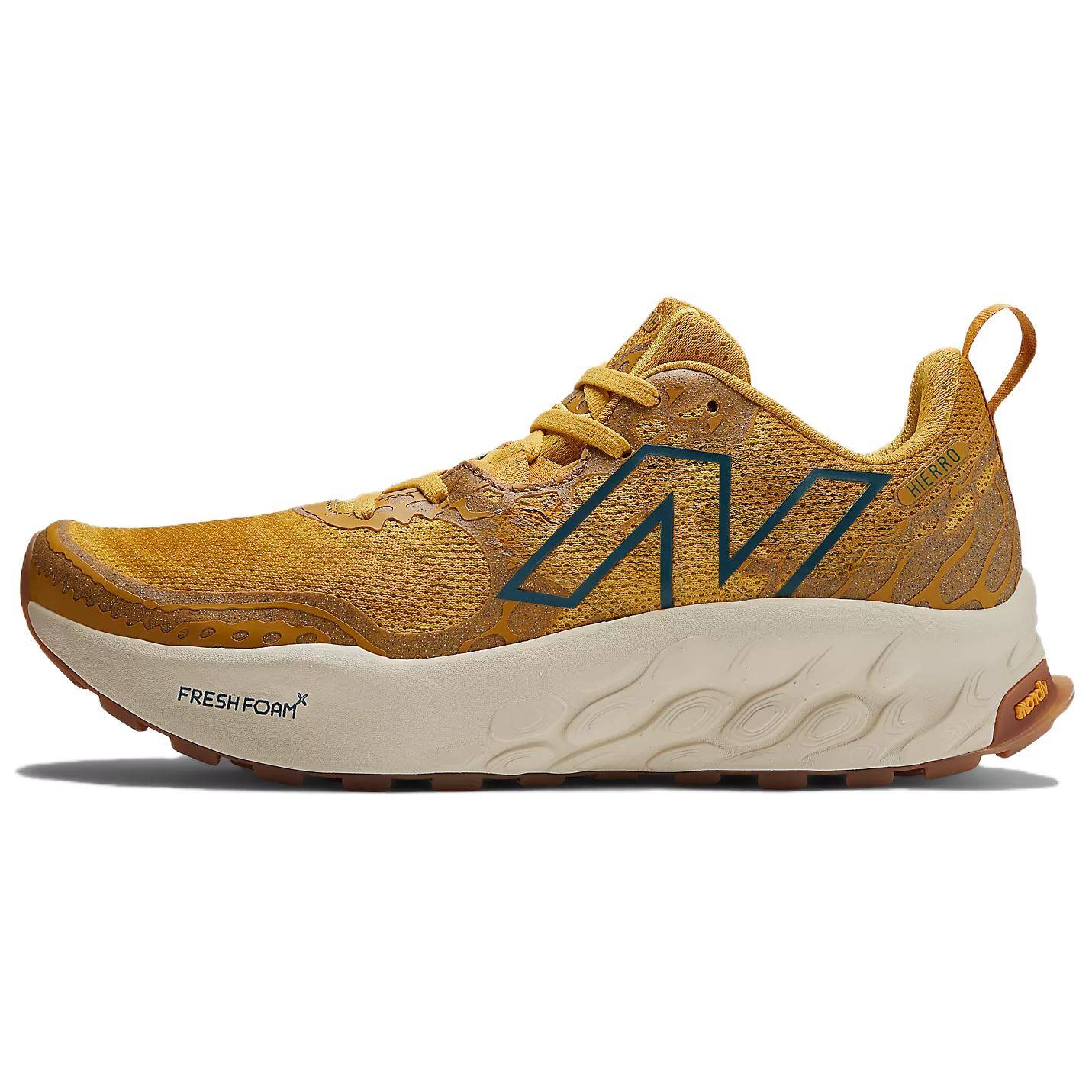 New Balance Fresh Foam X Hierro v8 Butterscotch Deep Sea Herr Sneakers Tan Ingefära-Citron MTHIERF8 cm brown