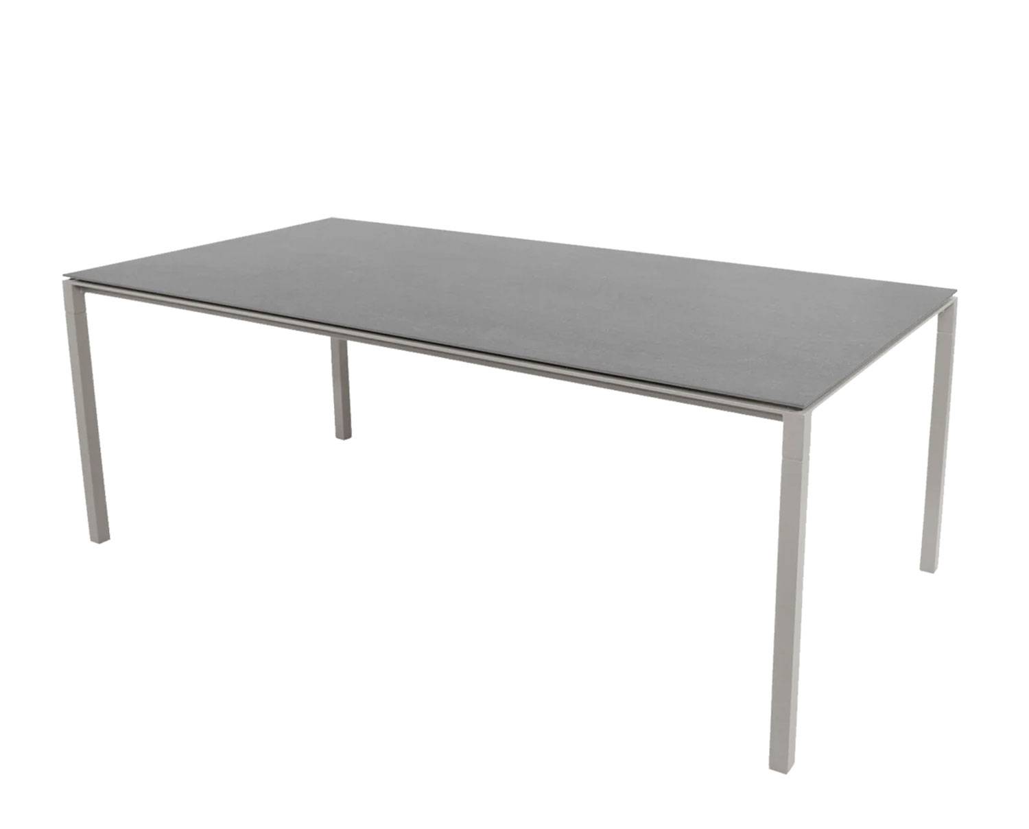 Pure Matbord 200x100 | Taupe/Basalt - Beige, Grå (Taupe Aluminium)