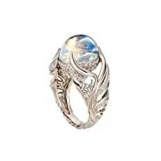 hahuha Ringar söt ny zirkon ring justerbar ångestring. Unisex ring med pärlor snurrande ring kreativa smycken justerbara matchande ringar, Guld, A