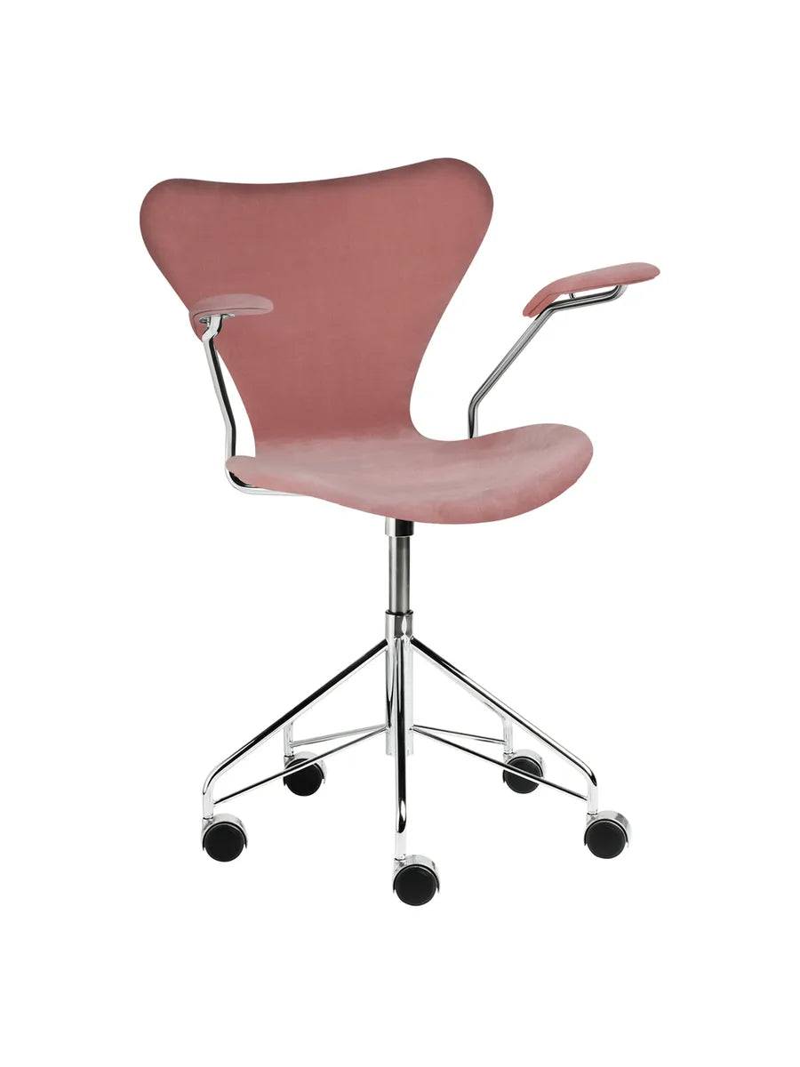 3217 Serie 7 Kontorstol af Arne Jacobsen Fuldpolstret / Belfast (velour) / Misty rose - Jacobsen Plus