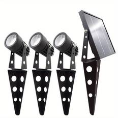 TEMU 1pc Solar Spot Lights Outdoor Ip68 Aluminum Metal Warm White Auto Dusk To Dawn Uplights Decoration Spotlights For Outside Housetrees Garden Yard Driveway Porch Walkway Plag Lawn