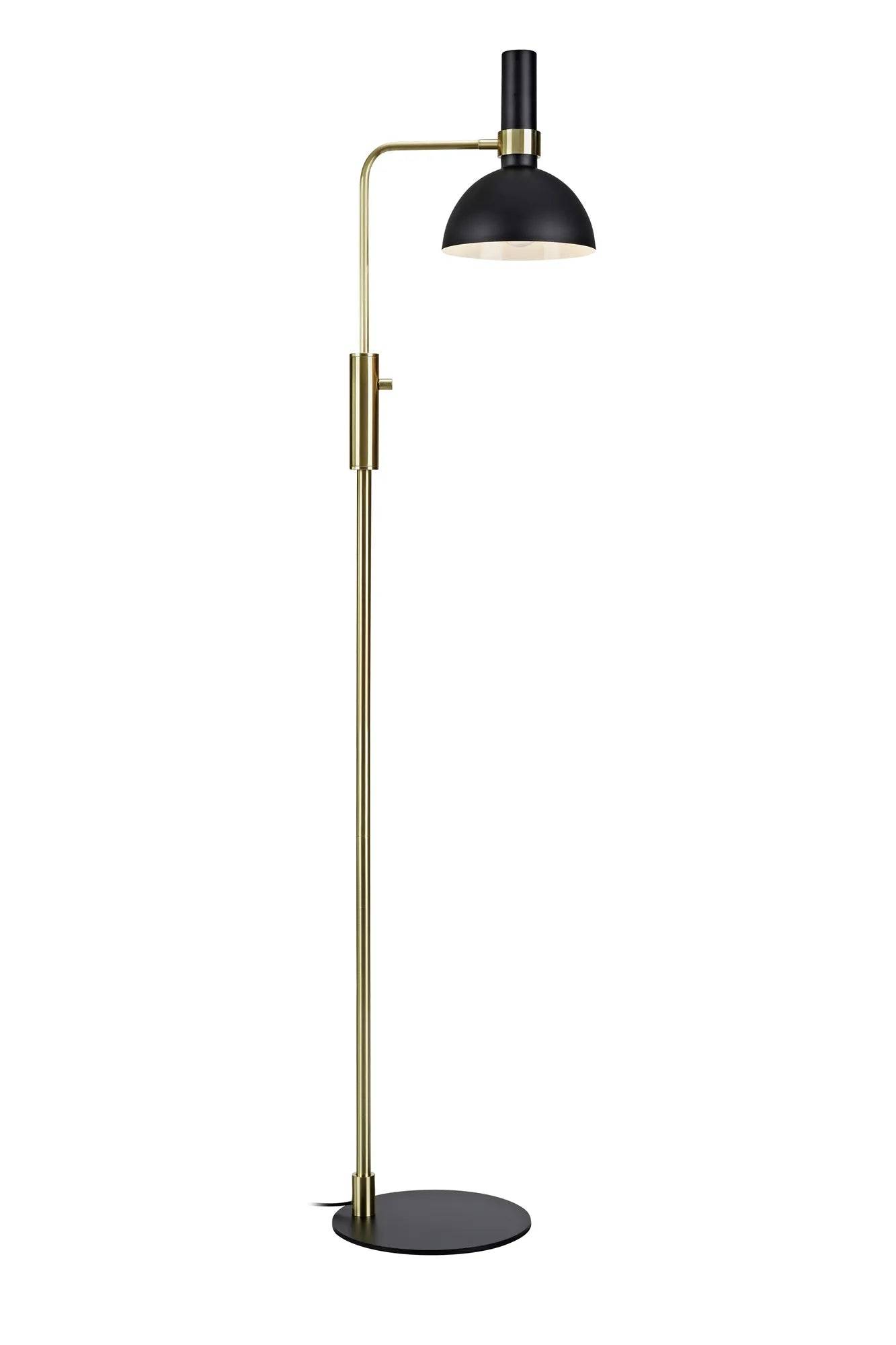 Larry Golvlampa Svart/Mässing
