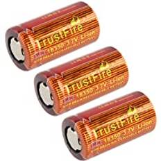 TrustFire IMR 18350 Li-Ion batteri 3,7 V | Flat Top | 900 mAh | 10 A High Drain (3 x batteri)