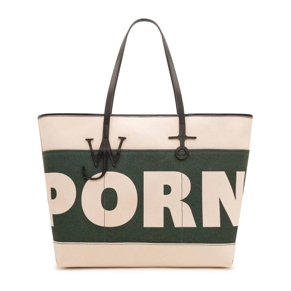 JW Anderson XL '' Anchor Tote - Tasker - Dame - Beige - ONE SIZE - Bomuld