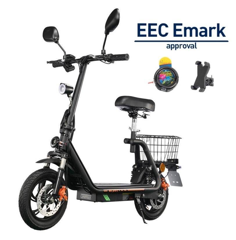 TwoFish M5 Pro EEC Stadspendlings Elsparkcykel 12-tums Hjul 48V13Ah Batteri 500W Motor Vikbar Bekväm E-Scooter grön