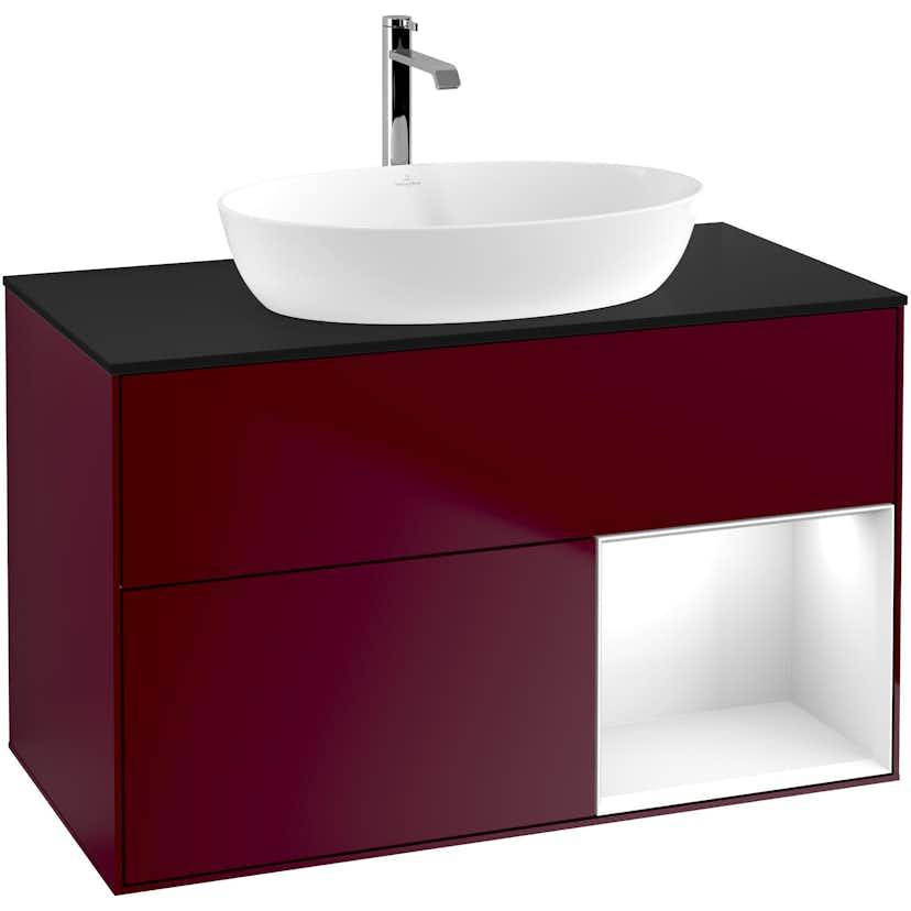 Tvättställsskåp Villeroy & Boch Finion med 2 Lådor Hylla och Bänkskiva för Fristående Tvättställ från Artis & Collaro