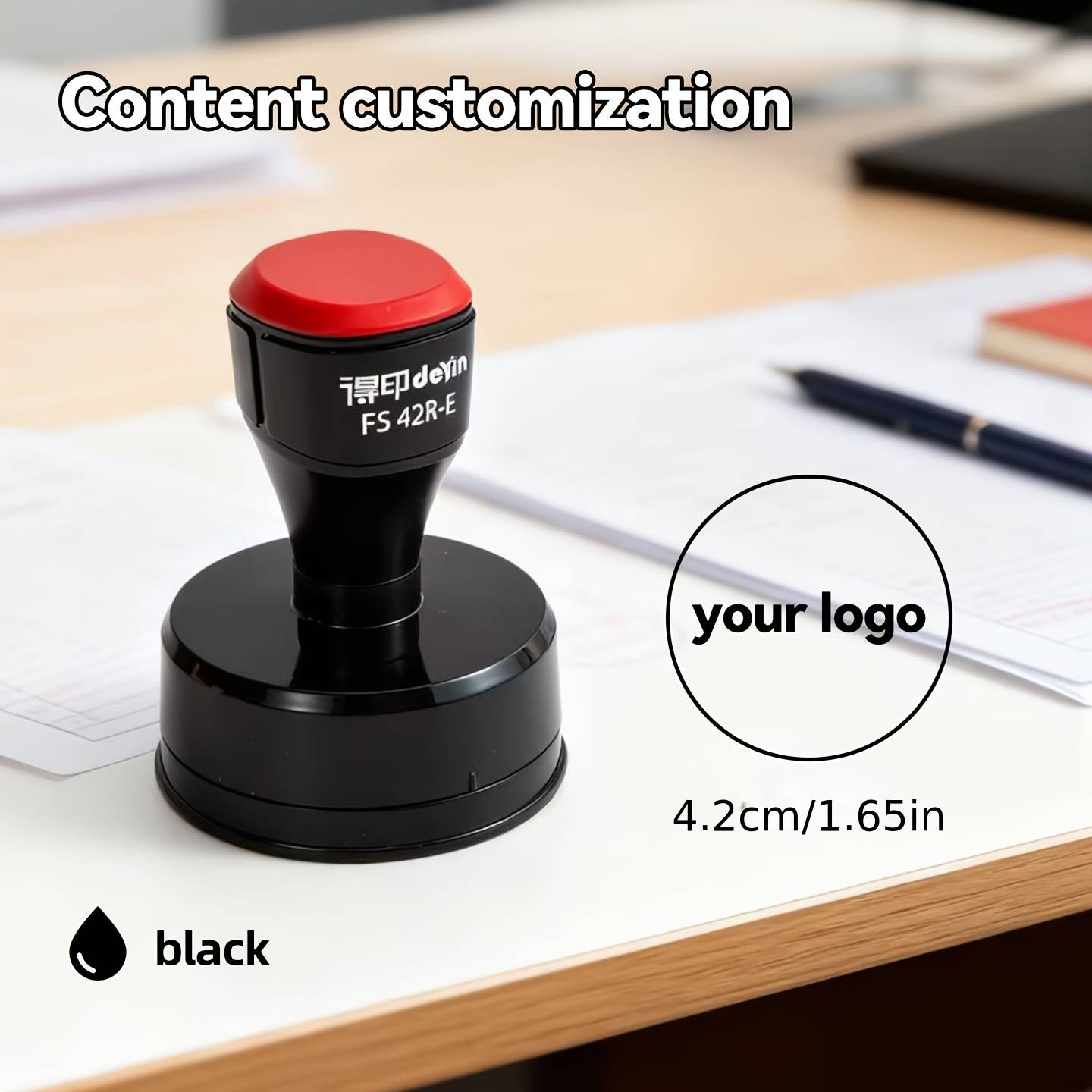 Deyin Personalized Image Stamp - With Built-in Ink Pad, Customizable With Logo/portrait/pet Photo Stamp, Very Suitable For Teachers/ /couples/office Use Personalized Gifts