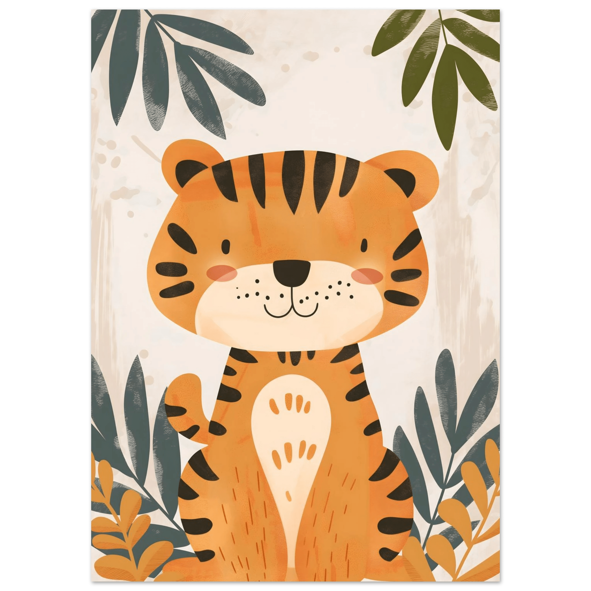 Tigerposter-50x70 cm / 20x28″ / Utan ram / -