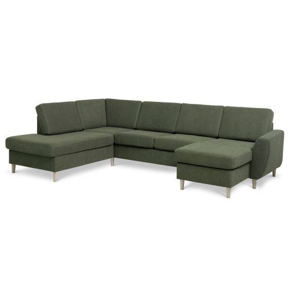 Wendy u-sofa - Højrevendt - Grøn