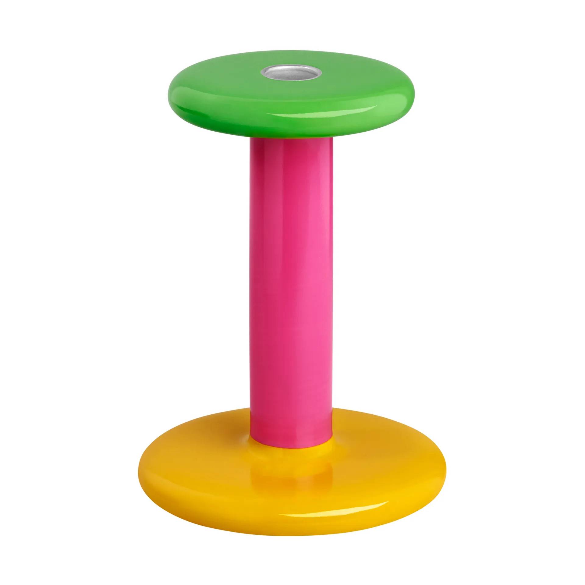 Hem Pesa ljusstake Medium 18 cm Green-magenta-honey yellow - Multi