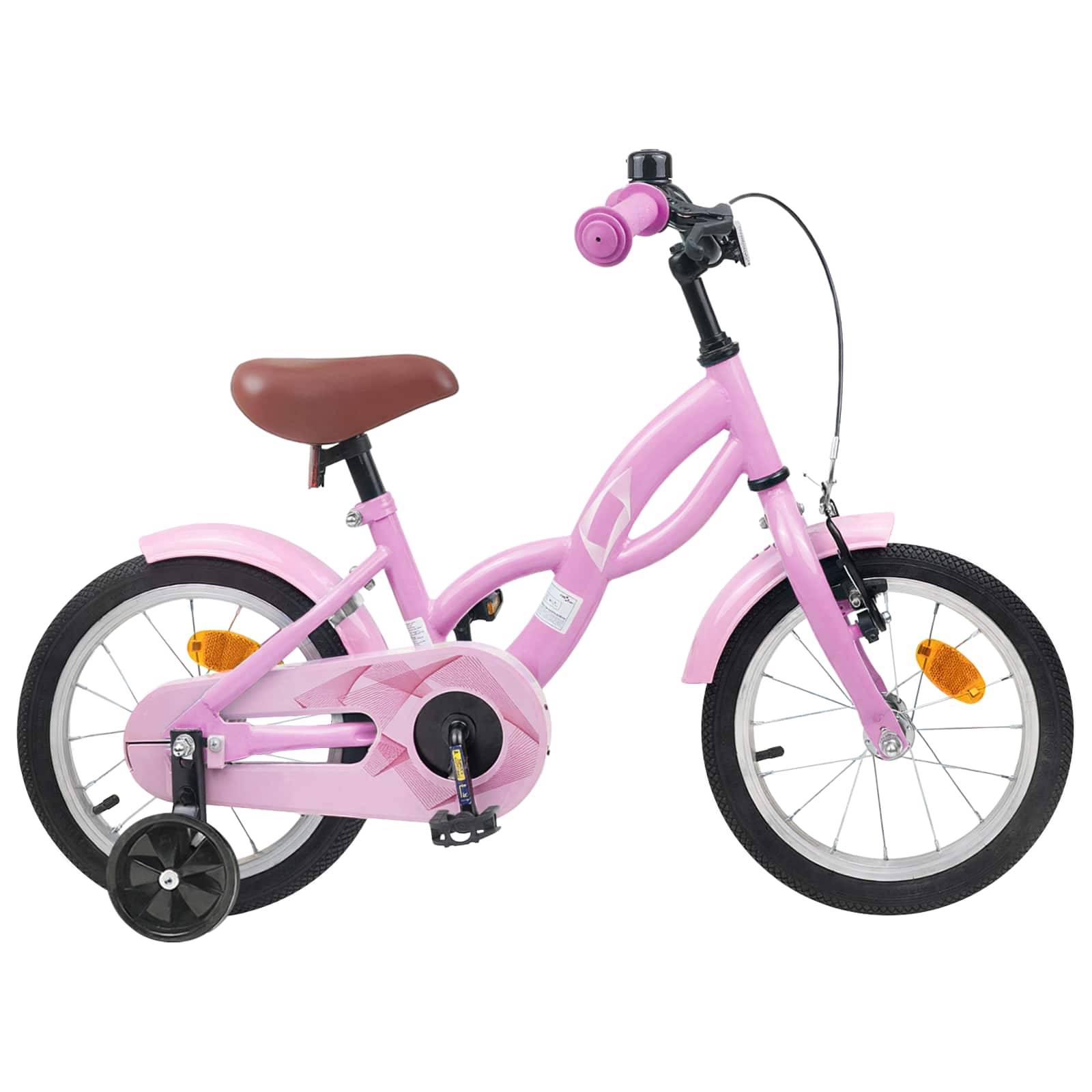 vidaXL Barncykel 16 Tum för 4-6 år gamla Ljusrosa