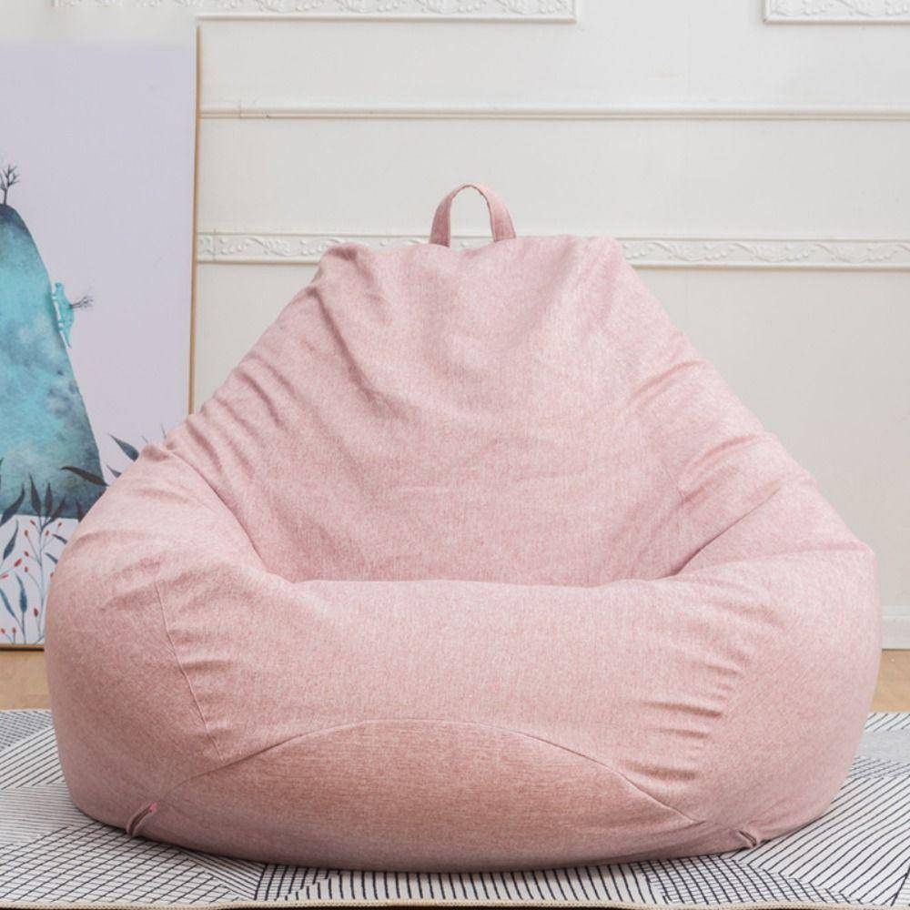 Tvättbart Säckstolssoffaöverdrag Avtagbart Puffsofföverdrag Latssoffaöverdrag Barn beige