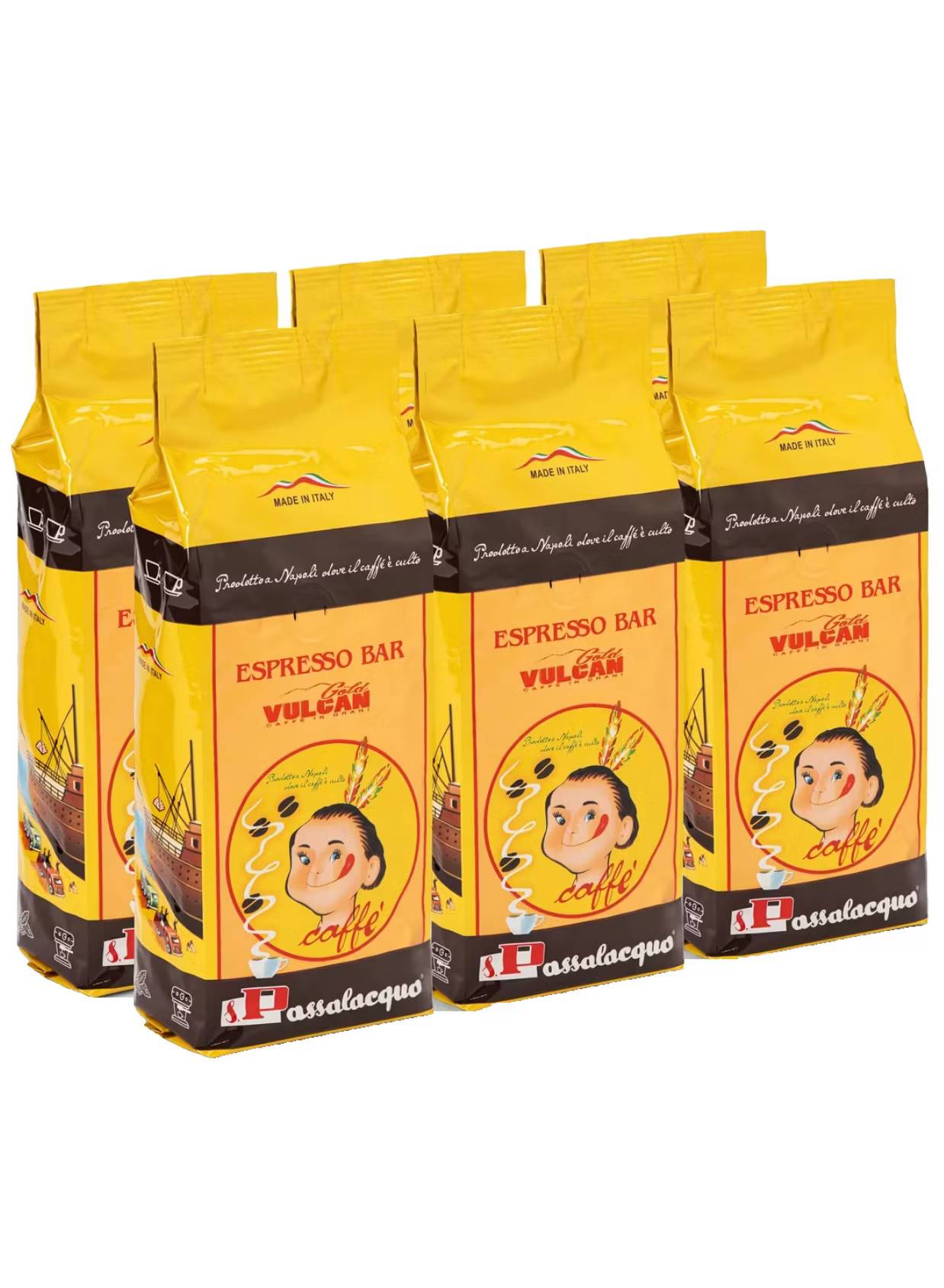 Passalacqua Gold Vulcan kaffebönor 6×500g