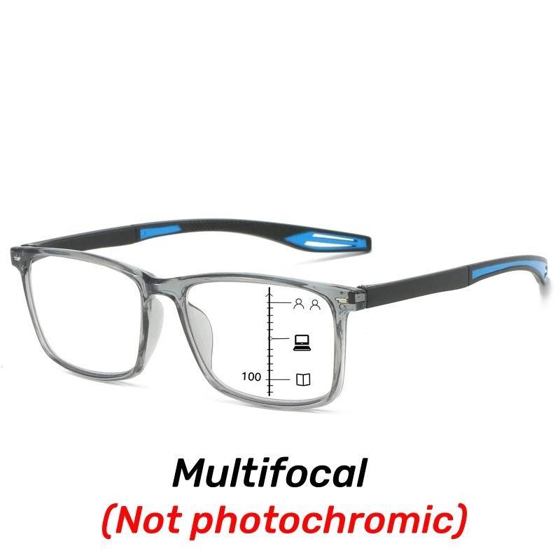 Fotokromatiska multifokala läsglasögon Utomhus färgskiftande solglasögon Glasögon Nya sporter Presbyopi 0+1.0+4.0 1.5