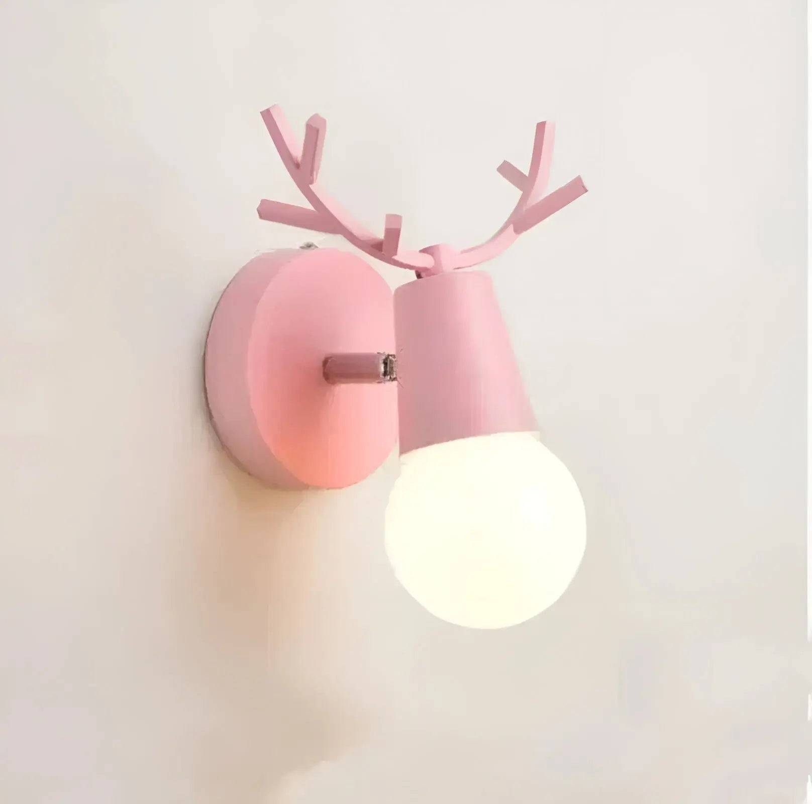 Nordic Glow Gewei LED Vägglampa – Elegant och Energisnål Design - Rosa