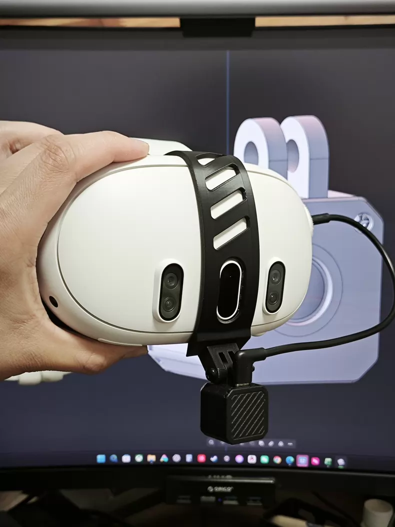 PP VRChat Face Tracking Camera, Wireless/Wired Dual-Mode VR Face Mask, USB Infrared Webcam for Steam VR Game Accessory