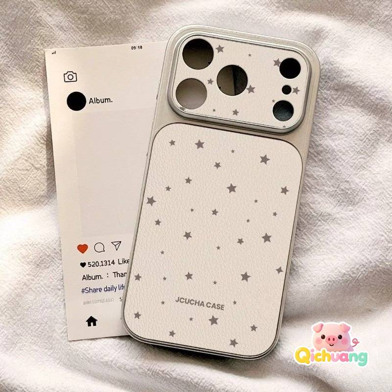 Cute Star Phone Case For OnePlus 15 13 13R 12 12R 11 11R ACE 6 5 Racing Ultra 3 3V 2V 5G 4G PU Leather Ins Style 3D Simple Cover
