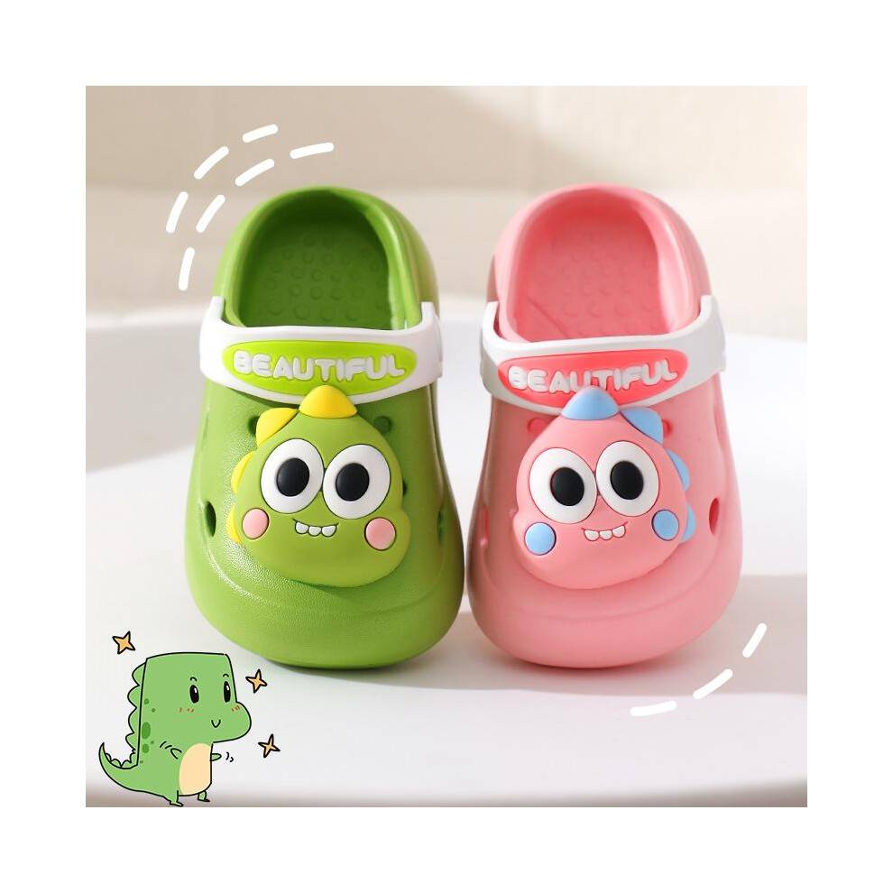 (white, Size 23/24) EVA Kids Summer Clog Sandals Cartoon Non-Slip Toddler Boys Girls Cute Indoor Outdoor Toe-Cap