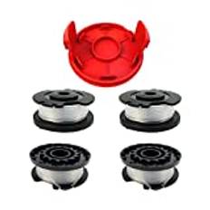 CDIYTOOL Ein-hell GE-CT 18/28 Li ersättningslinjesspole, ersättningsspole för Ein-hell GE-CT 18/28 Li TC nylon grästrimmer, 4,9 m lång 1,6 mm diameter (4 spole + 1 lock)