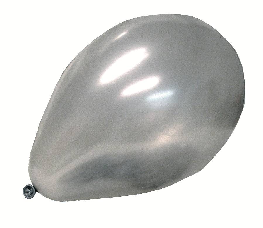 Balloner 27cm dia. Sølv Metallic (24 stk)