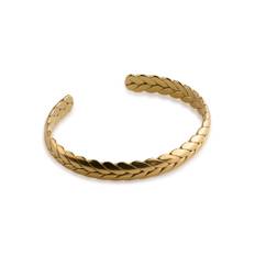 Silje - Flätat Bangle Armband Rostfritt Stål - Gold