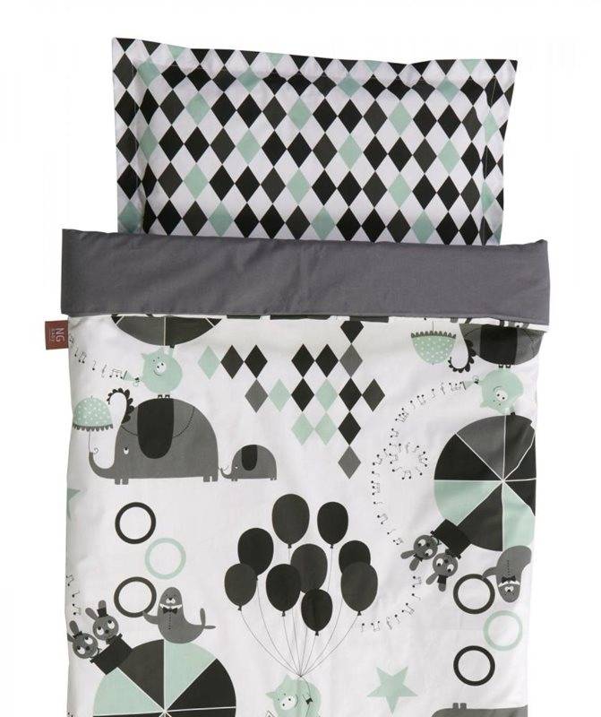 NG Baby påslakanset junior/vuxen, circus black