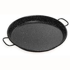 briebe Valenciansk paellapanna, glaserad induktion, 80 cm, emaljerat stål, 40 portioner, lämplig för glaskeramikhäll, eld, gas, ugn, lyft svart melerad