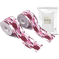 Taping Tape Kinesio Tape Kinesiology Tape 2 Rolls Muscle Joint Support Breathable Elastic Sweat Resistant 5cm x 5m (M&Boo) (Pink Camouflage)