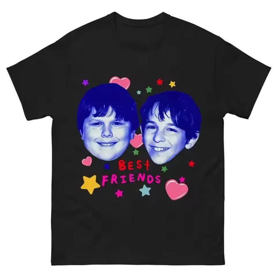 Bästa Vänner - Greg och Rowley - Diary of a Wimpy Kid - Meme T-shirt Unisex Herrkläder cm blue