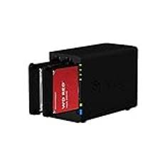 Synology DS224+ 2GB 12TB NAS (2X 6TB) WD Red+, monterad och testad med SE DSM installerad