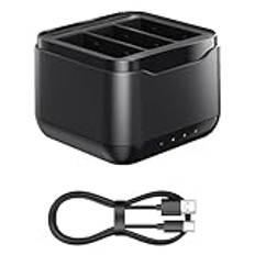 Fututech 3-i-1 snabbladdare för GoPro Hero 13 Black USB typ-C batteriladdare för actionkameror smart laddningshubb tillbehör