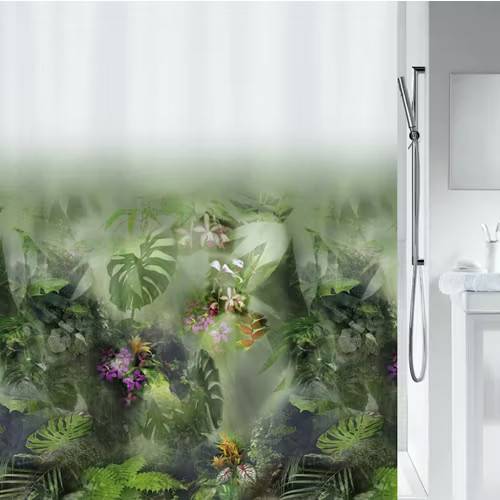 Duschdraperi Spirella Jungle Green 180x200 cm