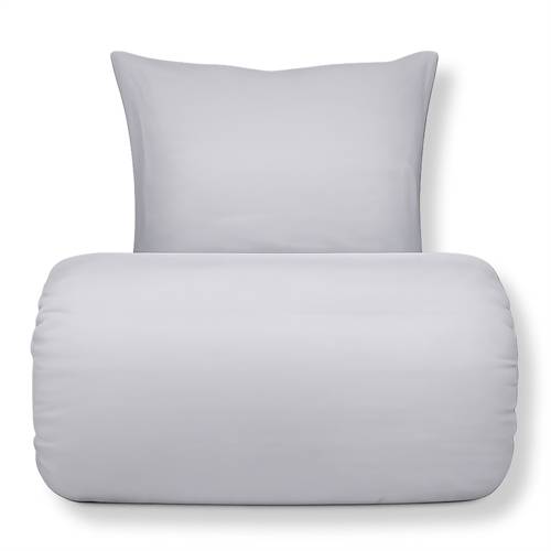Bambus dobbelt sengetøj 200x220 cm - 100% bambus - Lysegråt satinvævet.
