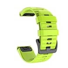 ZHBABVCT 26 22 20MM Silikonarmband Kompatibel med Garmin Fenix 6X 6 6S Pro 7X 7 Easyfit Armband Fenix 5 5X 5S Plus Smartwatch Armband(Verde,20mm Fenix 5S 6S)