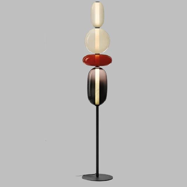 ChromaLuxe - Designer Golvlampa med Färgaccenter för en Sprudlande Atmosfär - Golvslampa 4 koppar A / Varmt ljus