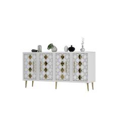 Konsol Ilna Vit / Rany - Hallbord Vit,Gul