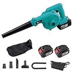 Blowers 2-in-1 Leaf Blower Leaf Vacuum Lightweight Battery Powered Handheld, 21V 3.0Ah Lithium Battery, Dust Bag, Electric Blower for Blowing Dust, Small Trash, Lawn Care, Snow/Dust Blowing