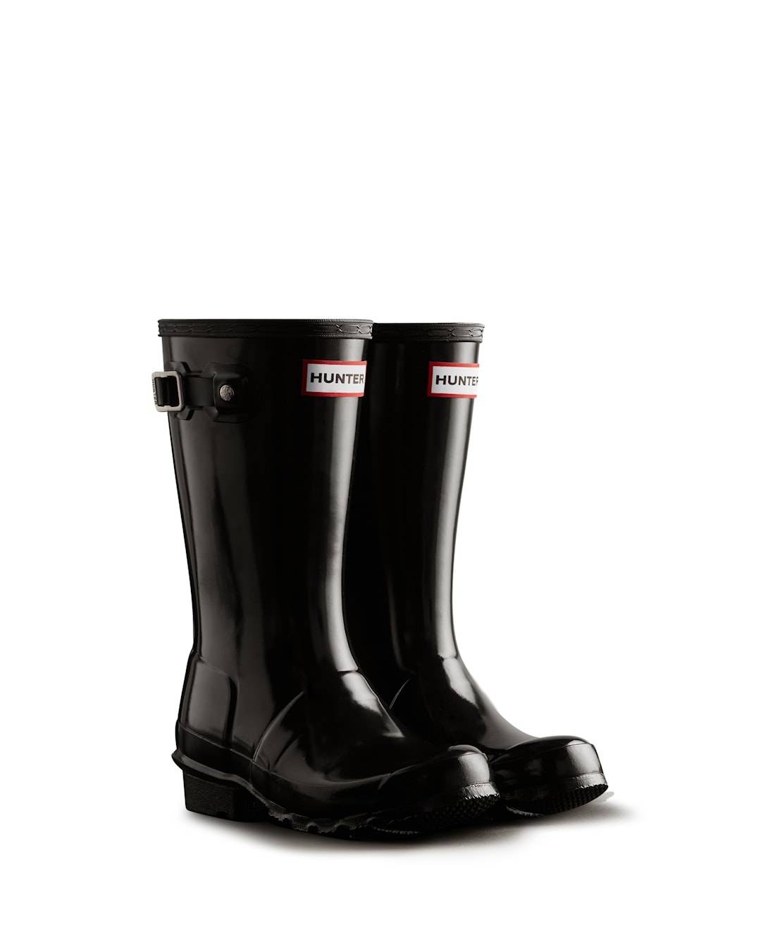 Hunter Junior Originals Gloss Gummistøvler Black Black 35 EU Sort 35 EU unisex