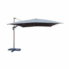 Roma parasol 3x4m grå med lys