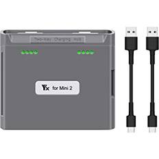 LYONGTECH LED batteri tvåvägs laddningsstation för DJI Mini 4K/2, Mini SE/2 SE drönare, laddare nav tillbehör