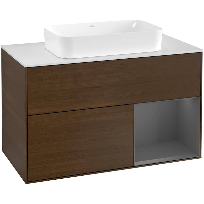 Tvättställsskåp Villeroy & Boch Finion med 2 Lådor Hylla och Bänkskiva för Fristående Tvättställ