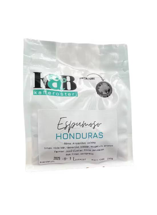 Rädda kaffet! K&B Kafferosteri Espumoso Honduras kaffebönor 230g