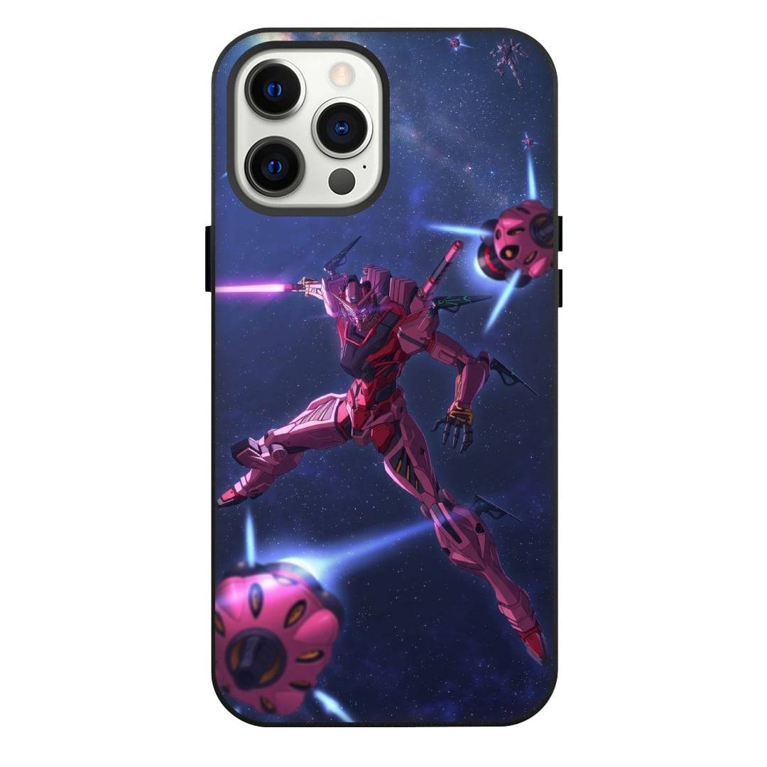 Mobile Suit Gundam GQuuuuuuX Red Gundam Phone Case For iPhone Samsung Galaxy Pixel OnePlus Vivo Xiaomi Asus Sony Motorola Nokia - Red Gundam Attack Stance Space Portrait.