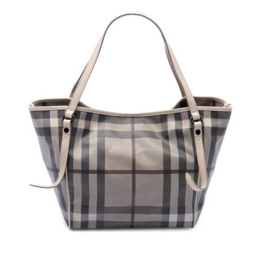 Burberry Vintage Pre-owned Canterbury Skuldertaske - Vintage - Dame - Grå - ONE SIZE - Uld