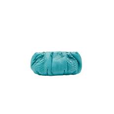 Biagini, Väska, Dam, ONE Size, Läder, Mini Turkos Python Clutch Handväska - blue (ONE SIZE)