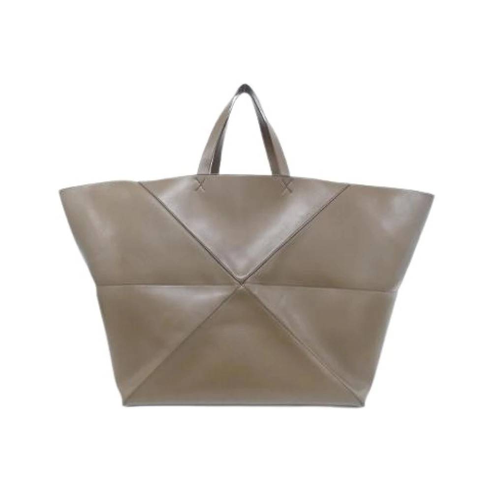 Loewe Pre-owned Pre-owned Puzzle Fold Tote Calf Tote Bag - Vintage - Dame - Brun - ONE SIZE - Læder