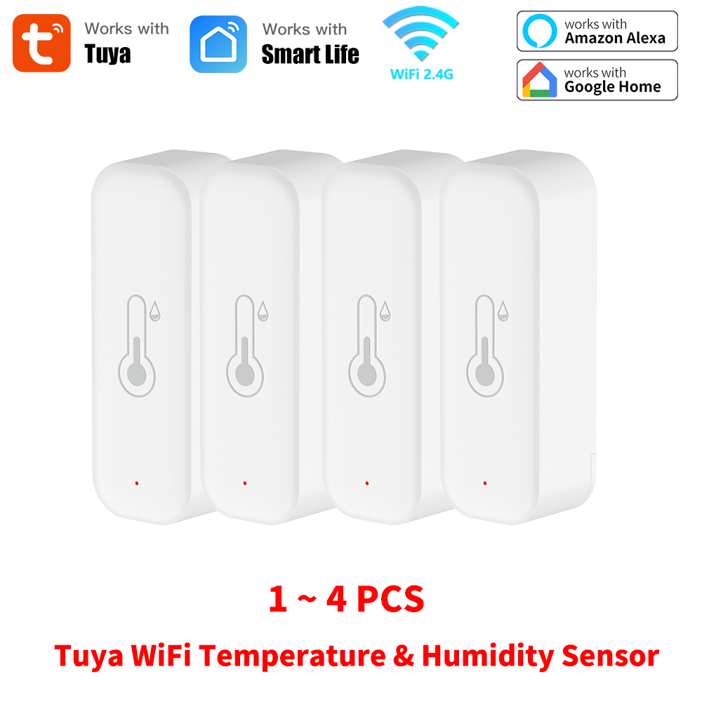 Tuya WiFi Temperature and Humidity Sensor For Smart Home Thermometer Hygrometer APP Remote Control Work with Yandex Alexa