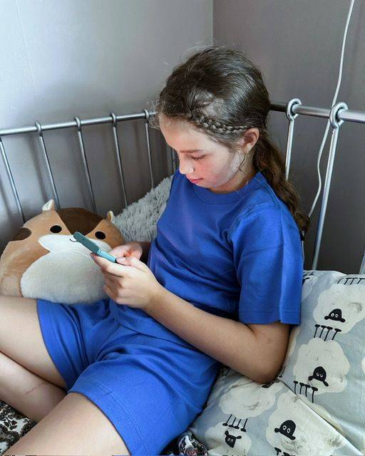 Sommarpyjamas för barn shorts+T-shirt  Blå  80-130cl: 90cl blå