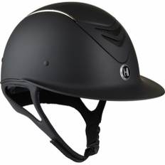 OneK Avance Matte Chrome Piping Ridhjälm Bred Solskärm - Svart - Skal storlek 0 (47-54 cm)