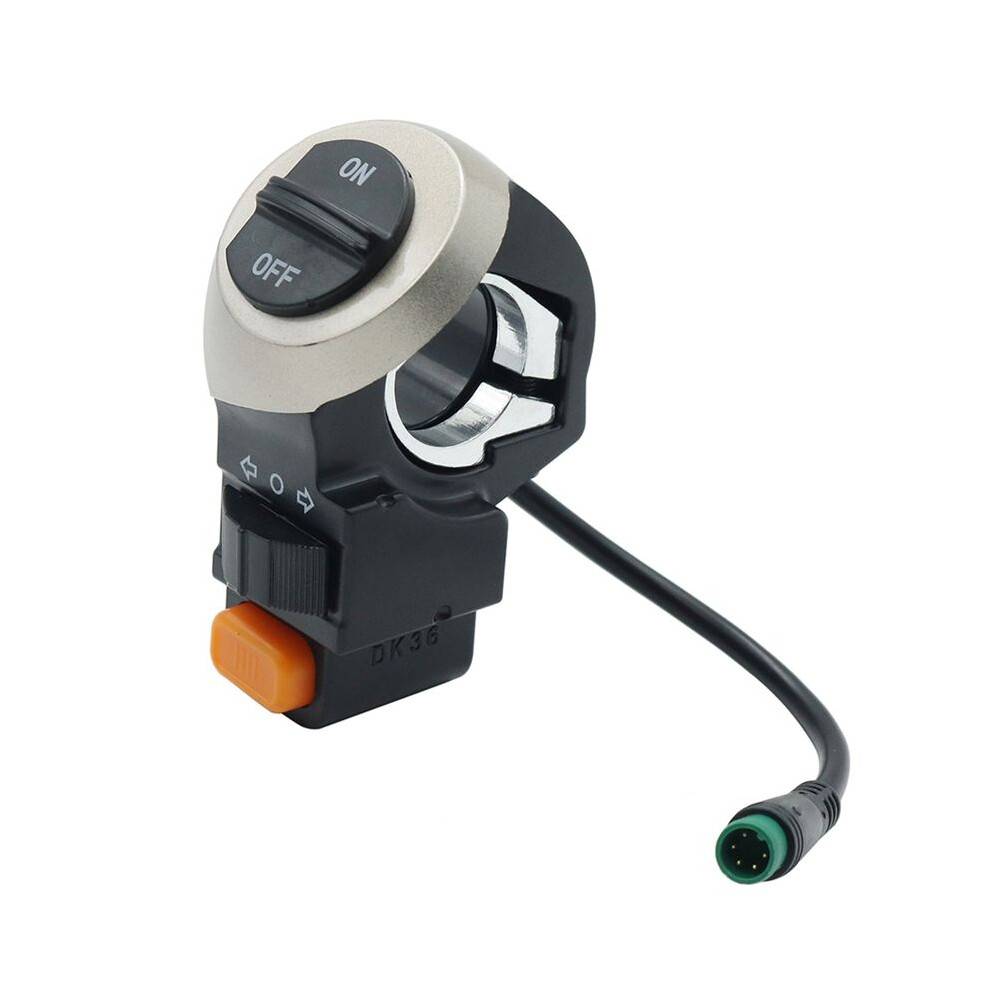 3-in-1 E-Bike Electric Scooter Front Lamp Signal Horn Turn Light /Off Button Light for Electric Bicycle